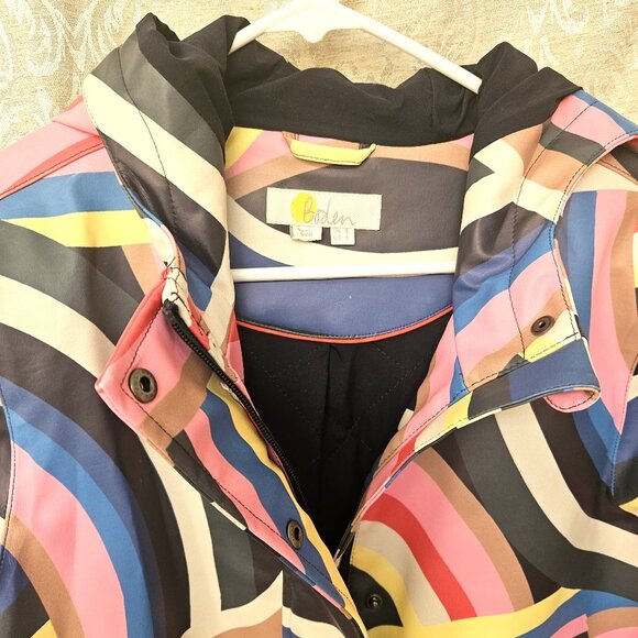 Boden rainbow striped coat raincoat bloggers' favorite size 4 - Picture 4 of 14